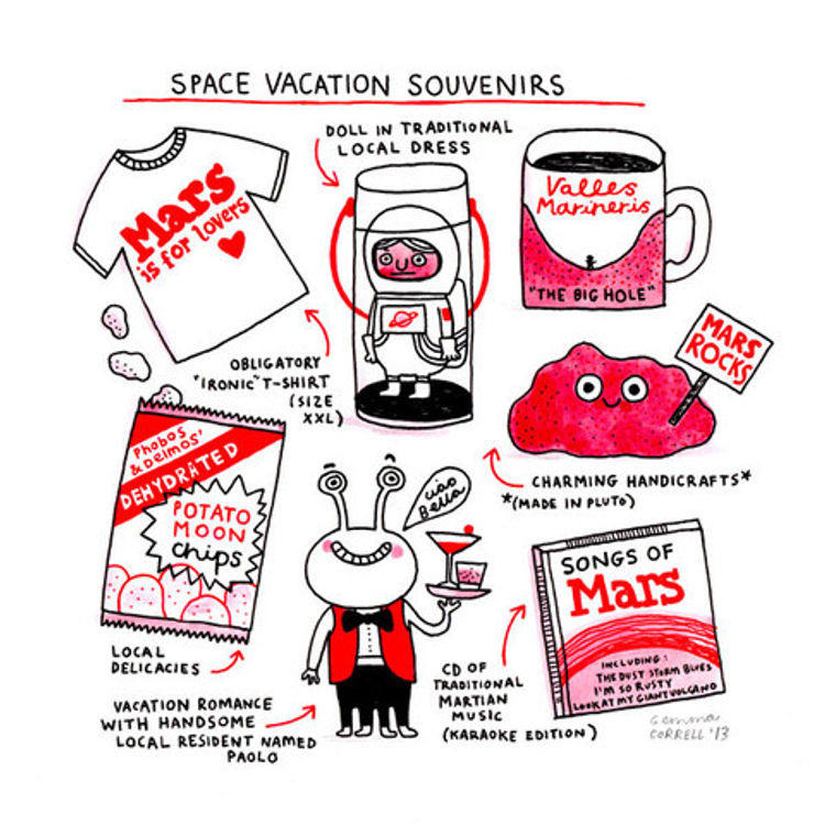 Space Vacation Souvenirs by Gemma Correll