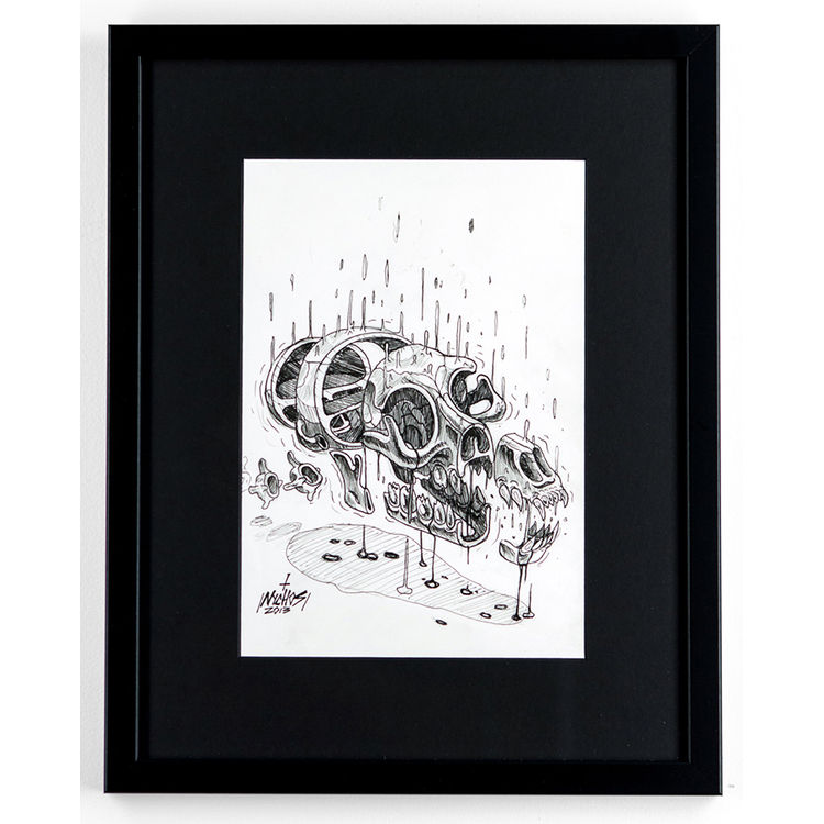 Cross Section of a Wolf Skull by Nychos