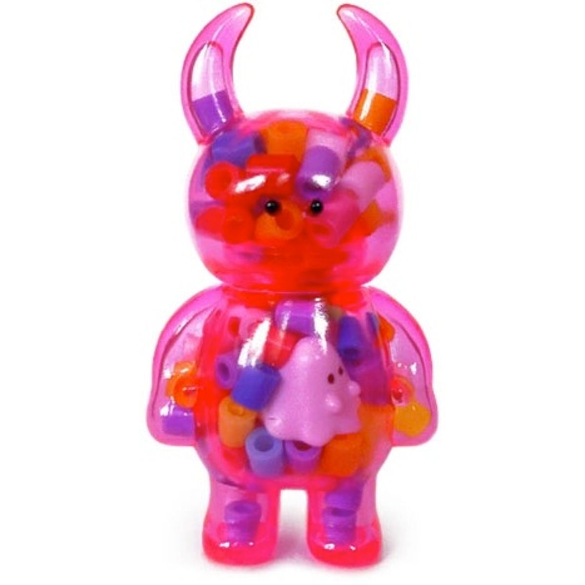 Uamou - Oops I Ate Boo - Clear Pink with Rainbow Beads