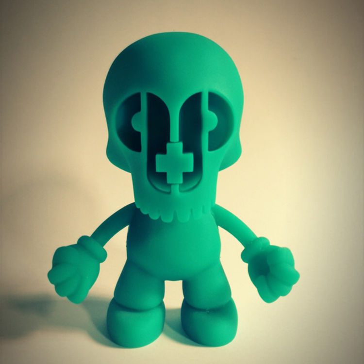 Paper + Plastick Mascot Prototype - Neon Green by DuBose Art
