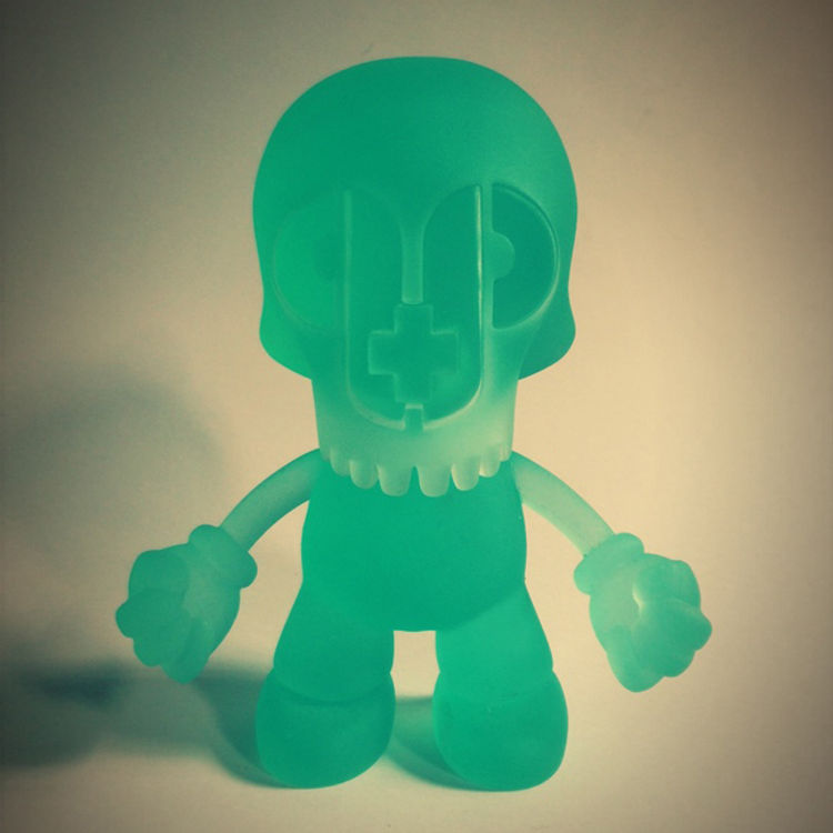 Paper + Plastick Mascot Prototype - Glow in the Dark by DuBose Art