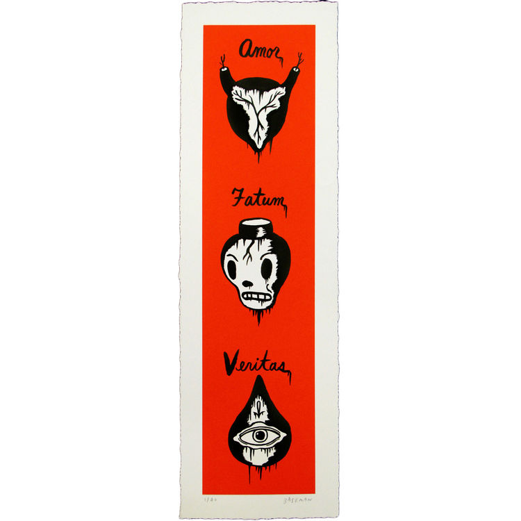 Amor, Fatum, Veritas - Red by Gary Baseman