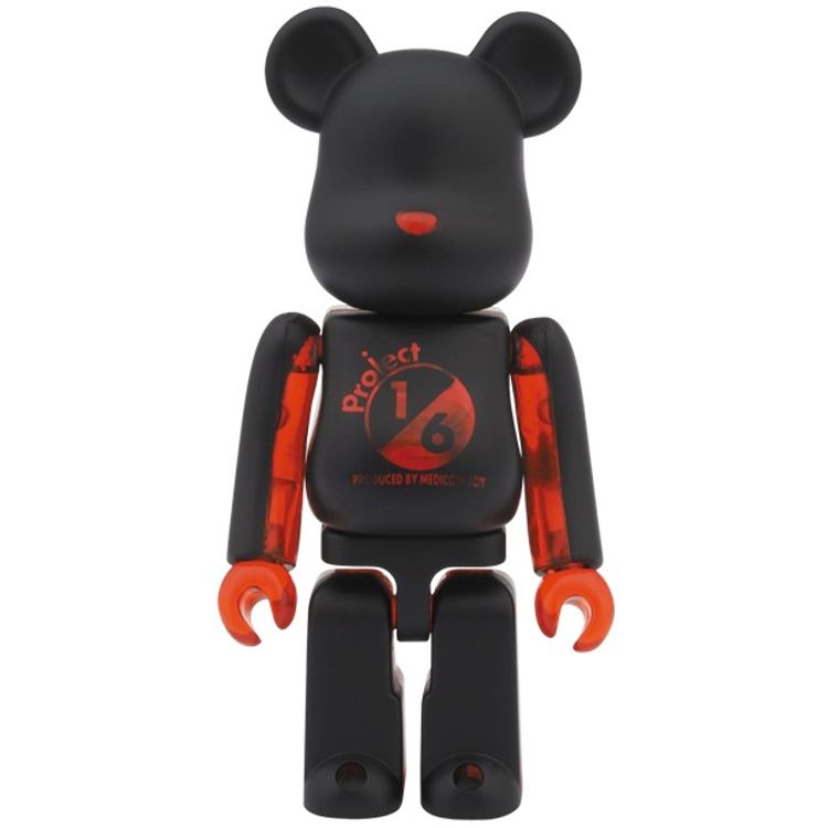 Project 1/6 Be@rbrick - Black × Red Clear 100% by Medicom