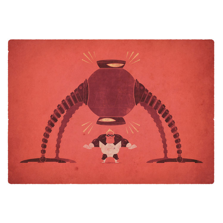Mr. Incredible vs Omnidroid by James Gilleard