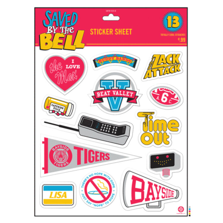 Saved By The Bell Sticker Sheet by Clark Orr
