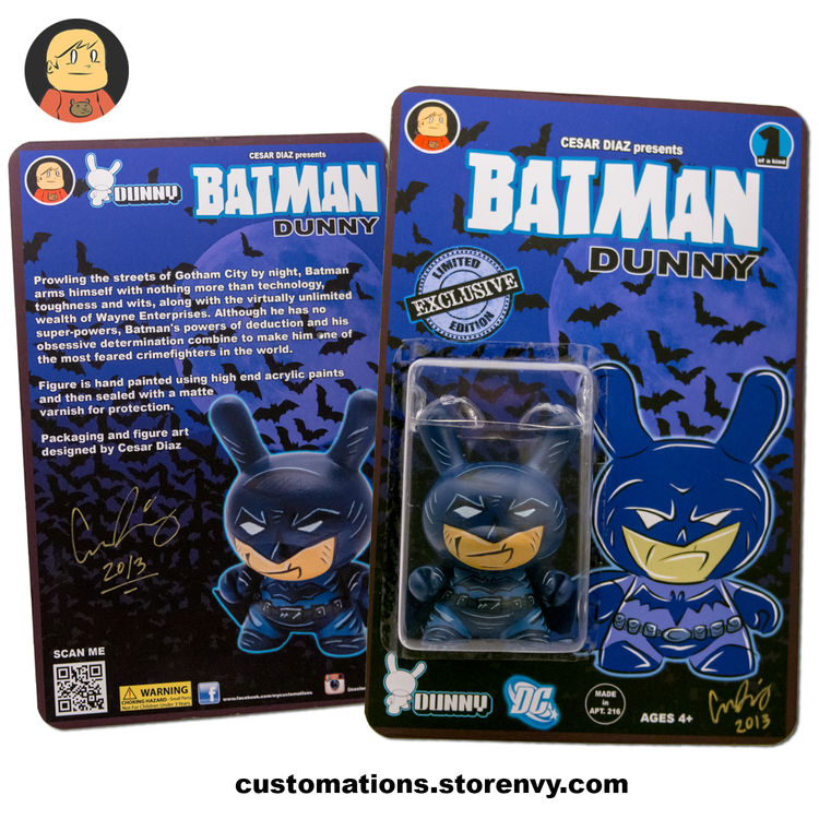 Batman Dunny carded custom by Firehead Design (Cesar Diaz)