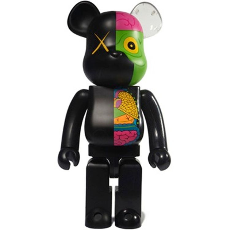 400% Black Dissected Be@rbrick by Kaws (Brian Donnelly)
