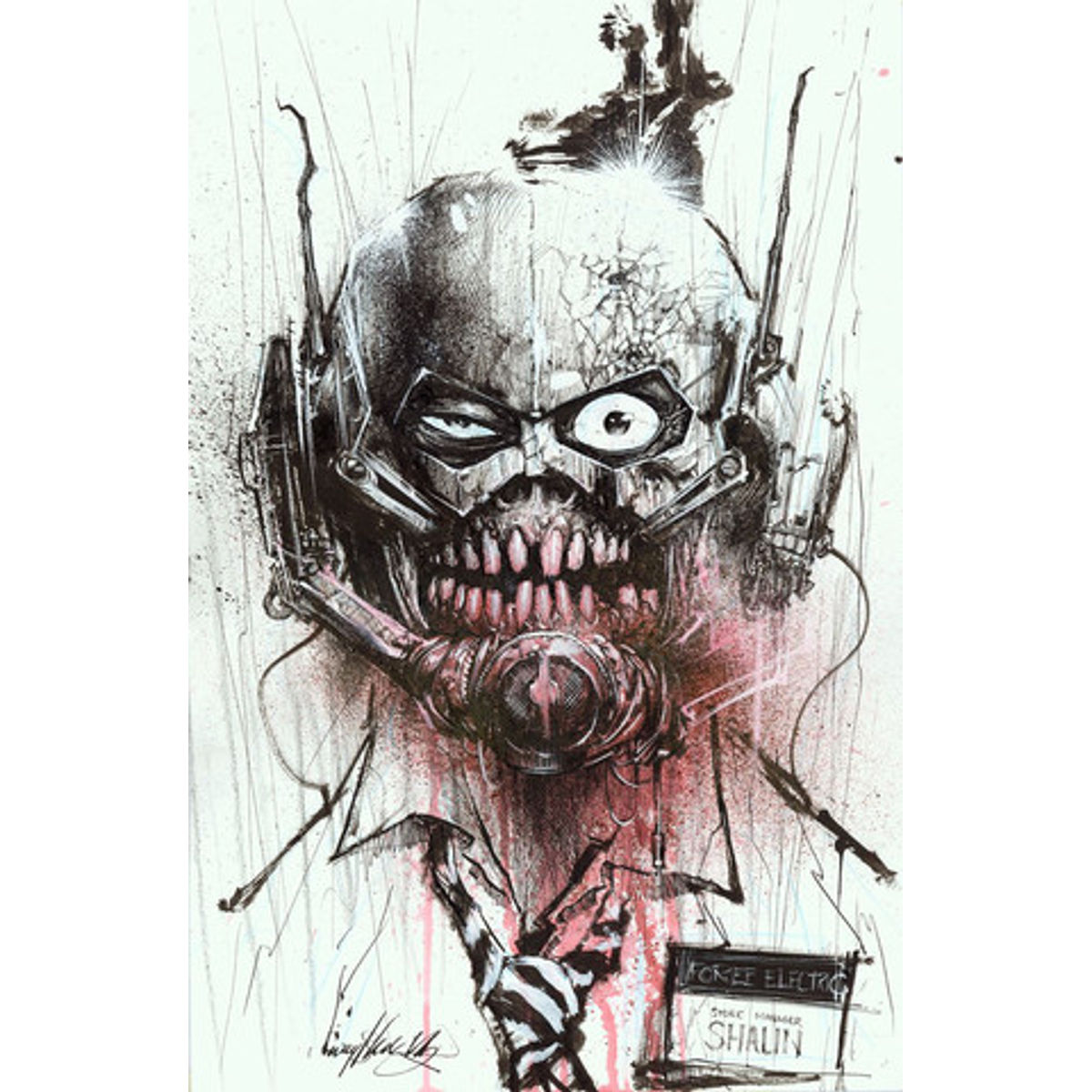 Zombie Shaun Of The Dead Wearing Antman's Helmet