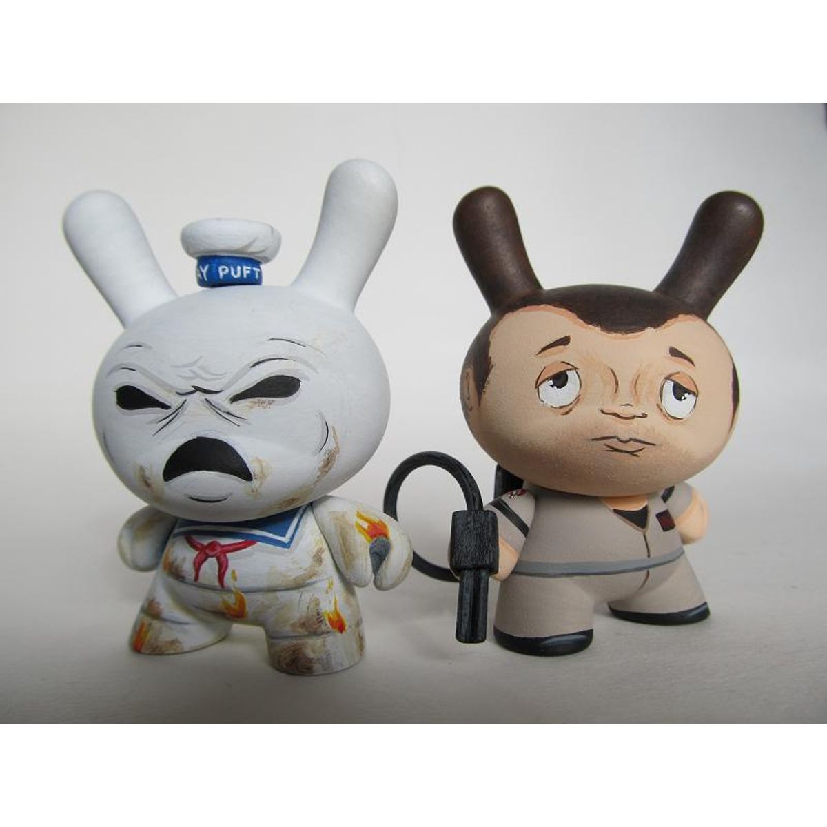 Peter Venkman and Stay Puft Marshmallow man