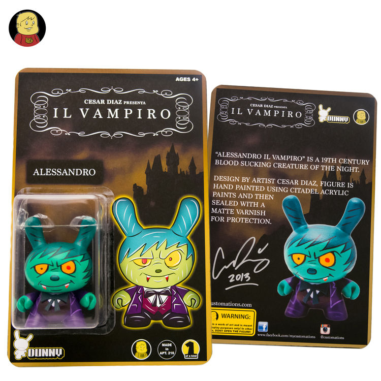 IL VAMPIRO carded Dunny by Firehead Design (Cesar Diaz)