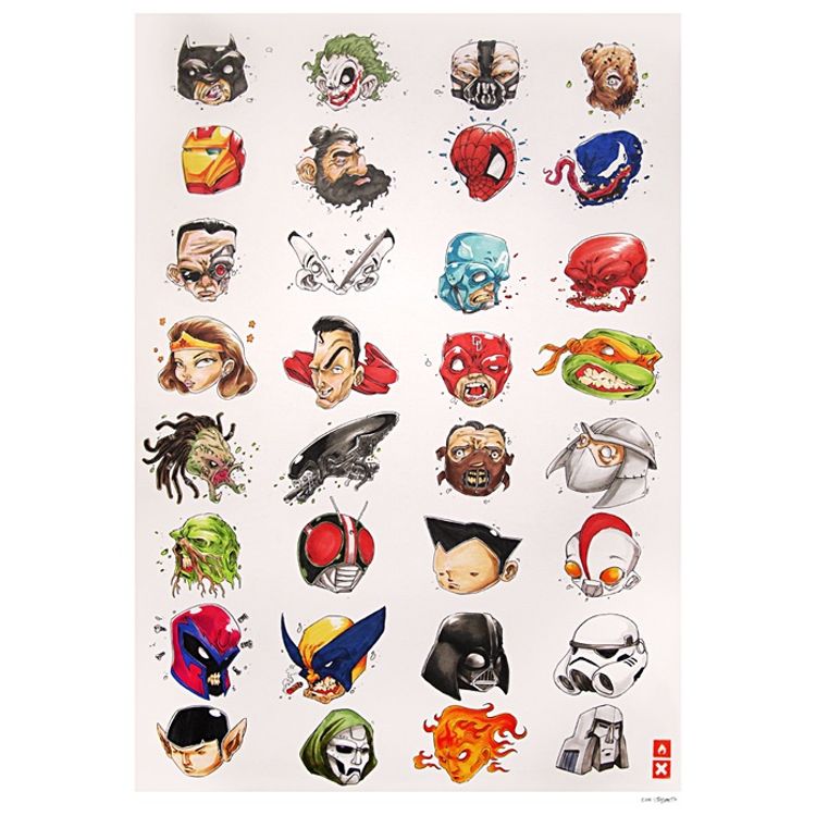 32 Forgotten Heroes - Print by Clogtwo