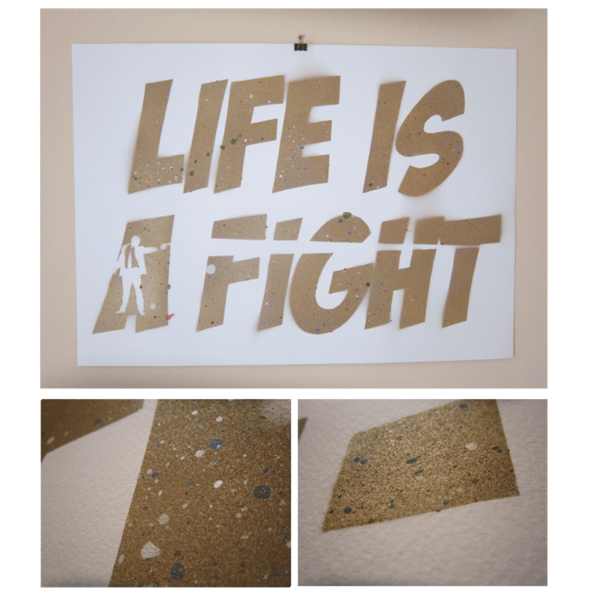 LIFE IS A FIGHT - gold