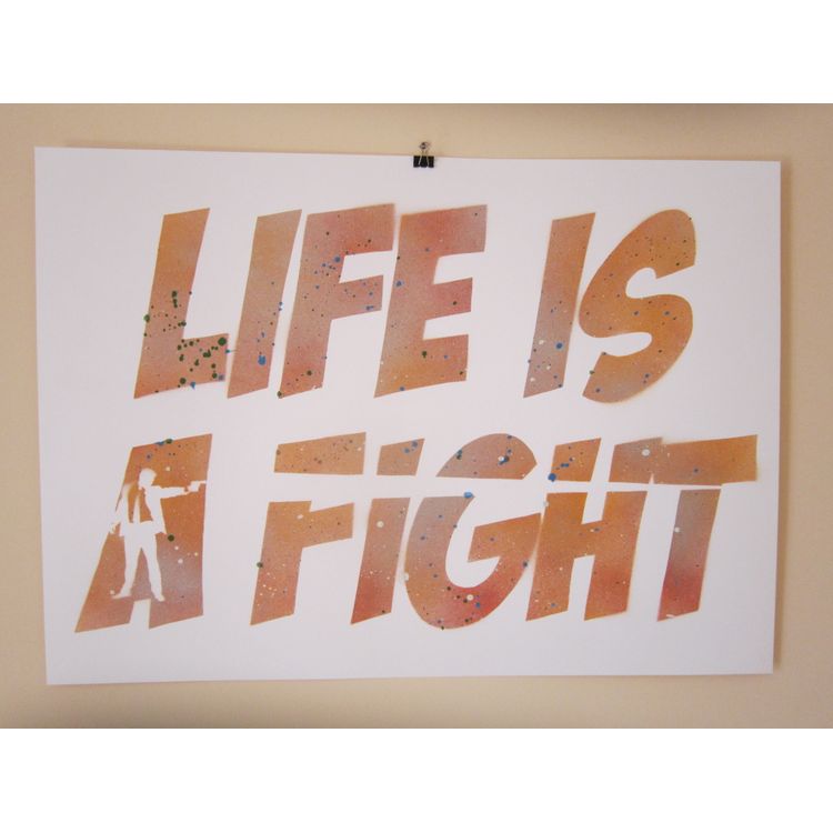 LIFE IS A FIGHT - orange by NOA prints