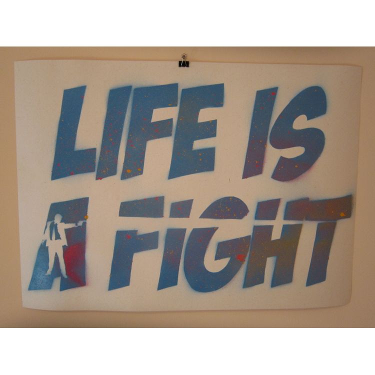 LIFE IS A FIGHT - blue by NOA prints