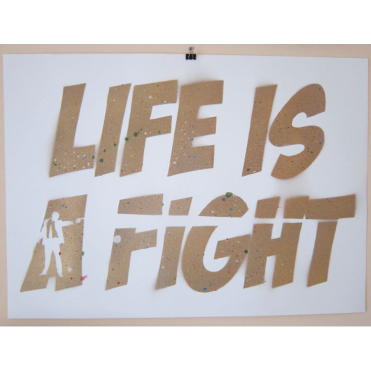 LIFE IS A FIGHT - gold by NOA prints