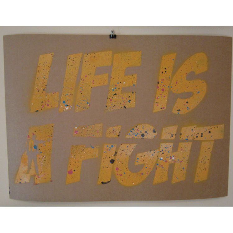 LIFE IS A FIGHT - yellow by NOA prints