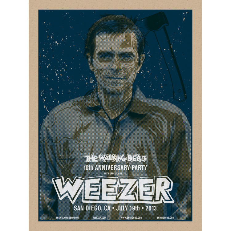Weezer & The Walking Dead – San Diego, CA 2013 (Rivers - Blue) by Brian Ewing