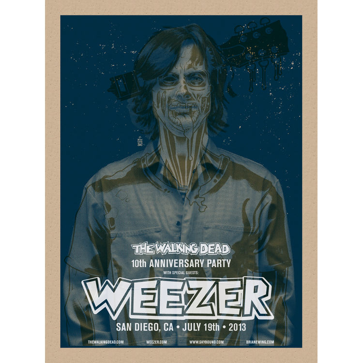 Weezer & The Walking Dead – San Diego, CA 2013 (Brian - Blue) by Brian Ewing