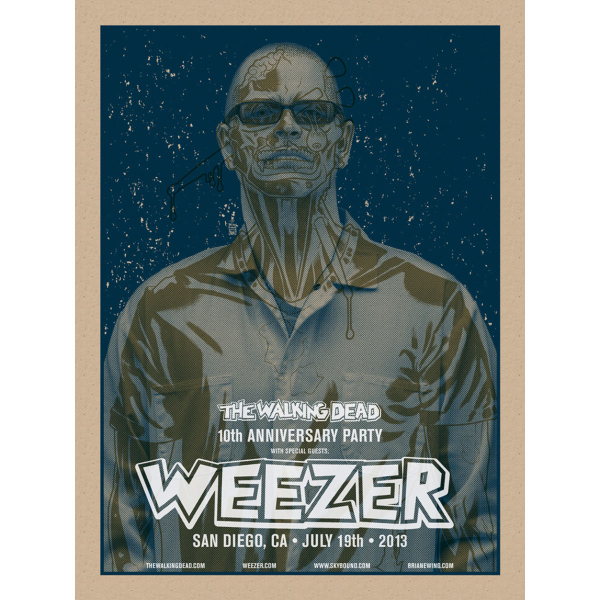 Weezer & The Walking Dead – San Diego, CA 2013 (Pat - Blue)