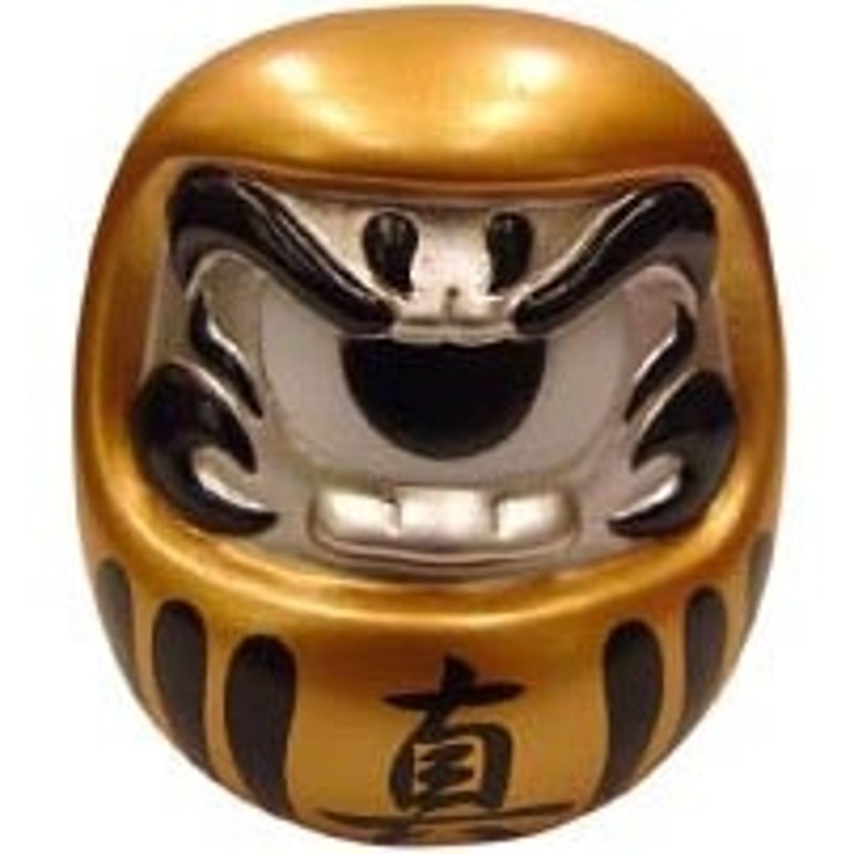 Fortune Daruma - Gold/Silver w/ White Eye