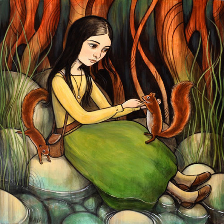 Squirrels by the Rock Pool by Kelly Vivanco