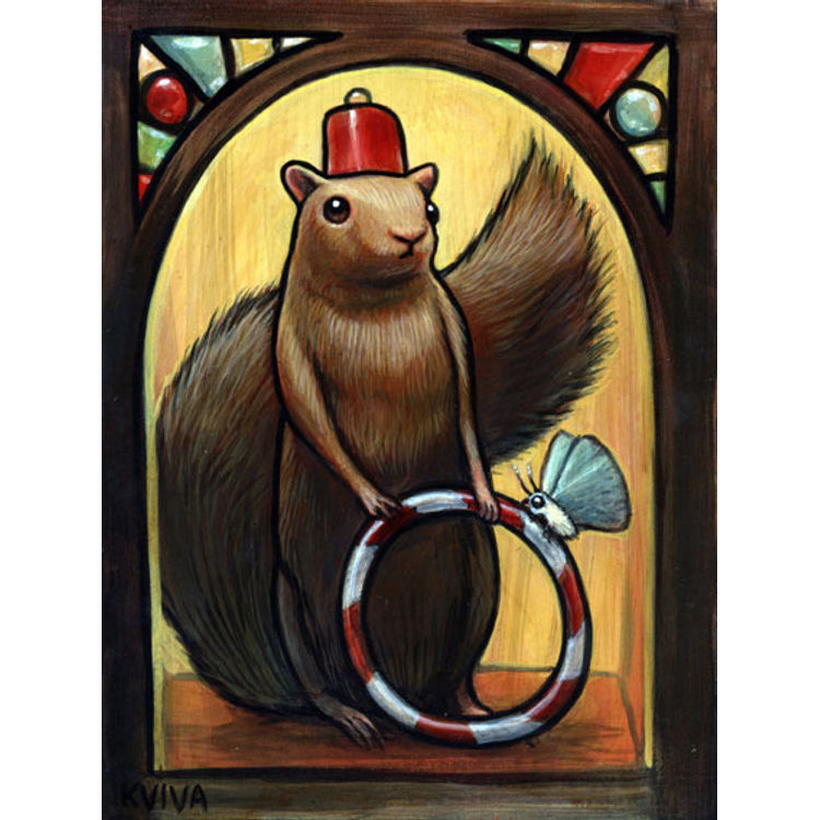 Squirrel and Moth by Kelly Vivanco