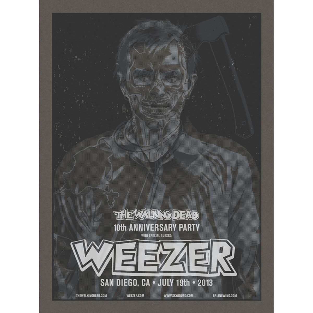 Weezer & The Walking Dead – San Diego, CA 2013 (Rivers - Black)