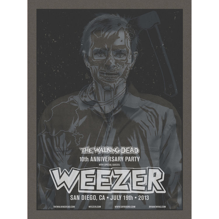 Weezer & The Walking Dead – San Diego, CA 2013 (Rivers - Black) by Brian Ewing