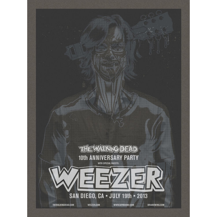 Weezer & The Walking Dead – San Diego, CA 2013 (Brian - Black) by Brian Ewing