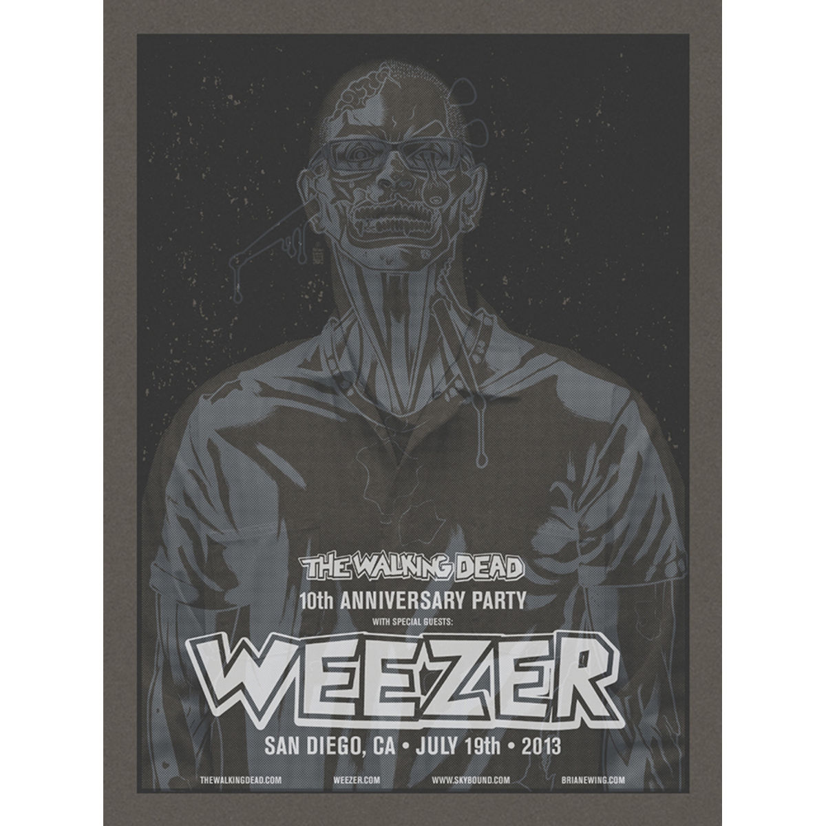 Weezer & The Walking Dead – San Diego, CA 2013 (Pat - Black)