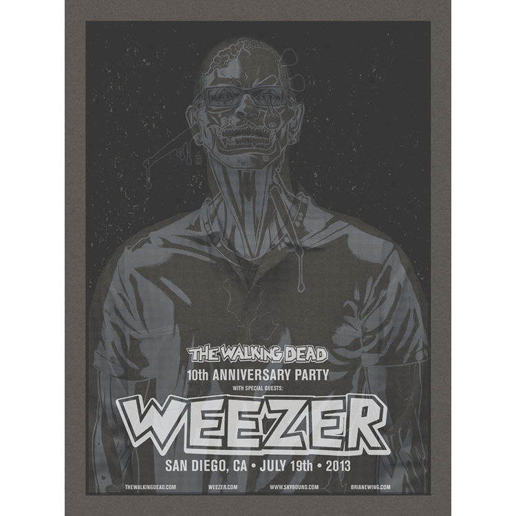 Weezer & The Walking Dead – San Diego, CA 2013 (Pat - Black) by Brian Ewing