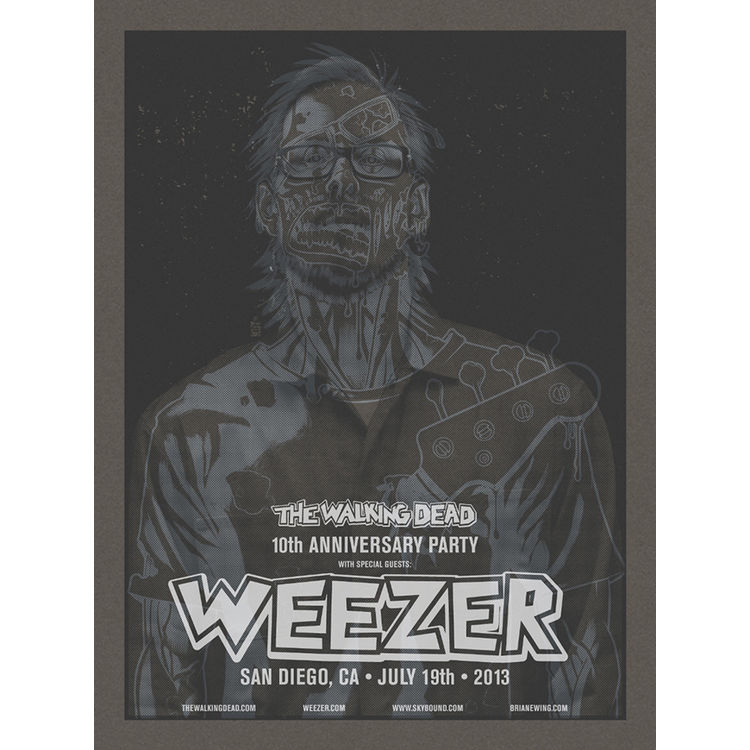 Weezer & The Walking Dead – San Diego, CA 2013 (Scott - Black) by Brian Ewing