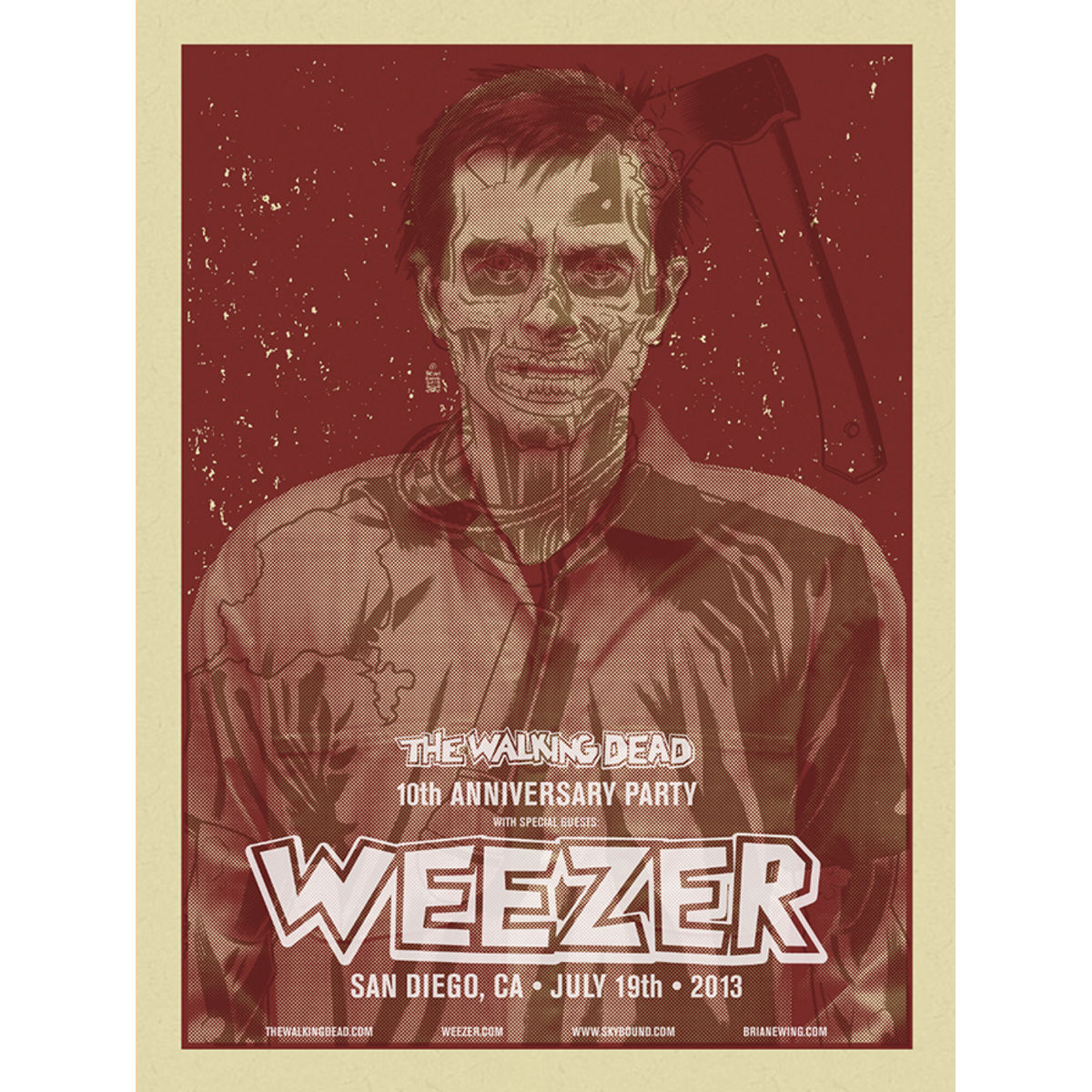 Weezer & The Walking Dead – San Diego, CA 2013 (Rivers - Red)