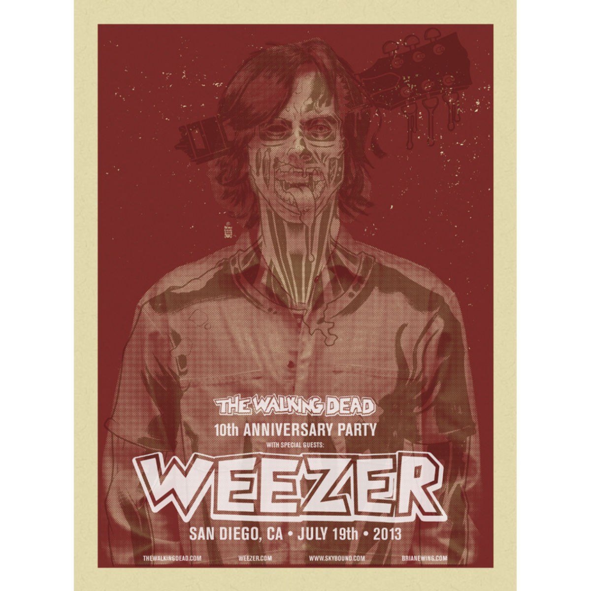 Weezer & The Walking Dead – San Diego, CA 2013 (Brian - Red)