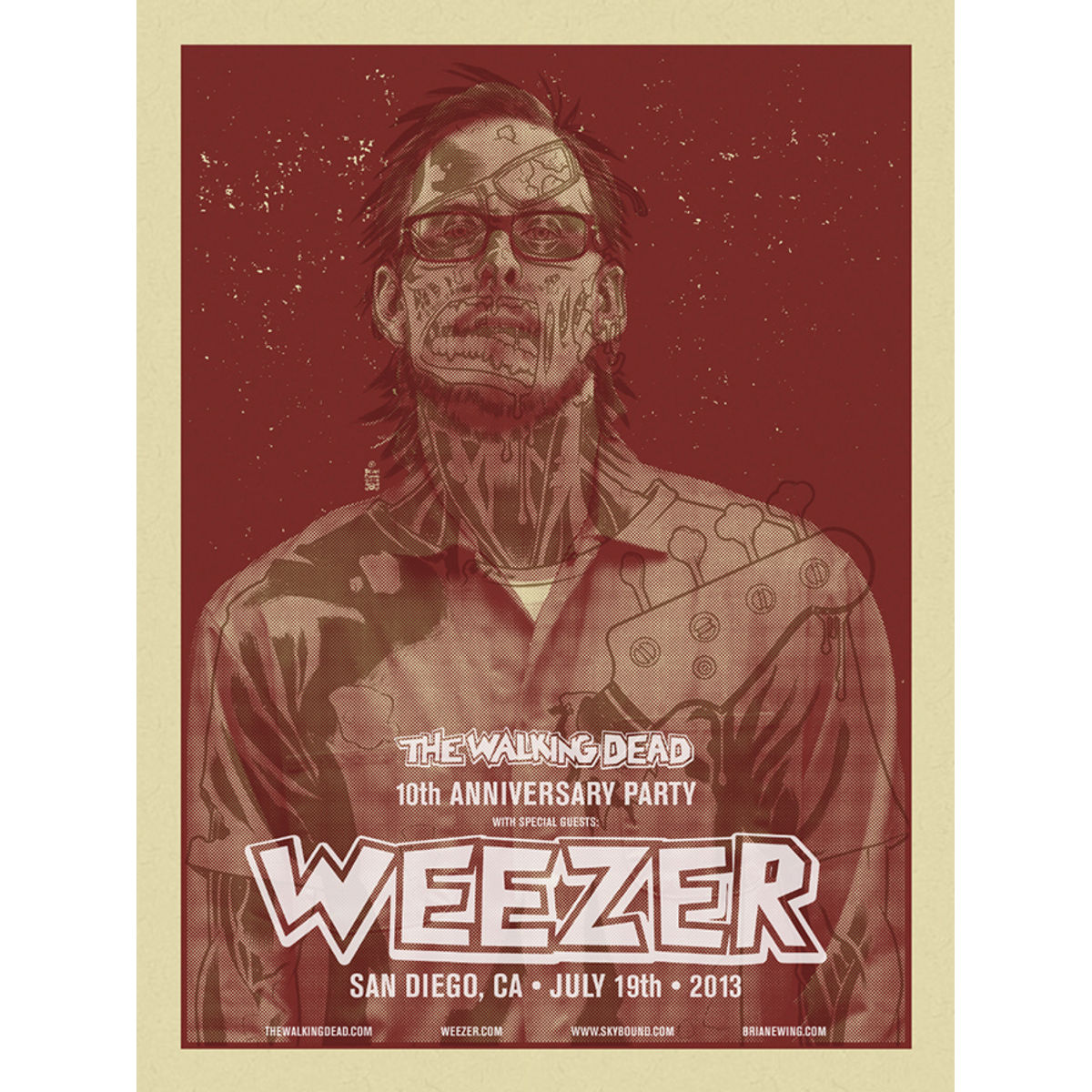 Weezer & The Walking Dead – San Diego, CA 2013 (Scott - Red)