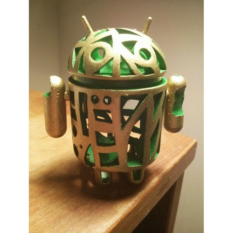 Gold and Green Reticulated Android by Carson Catlin