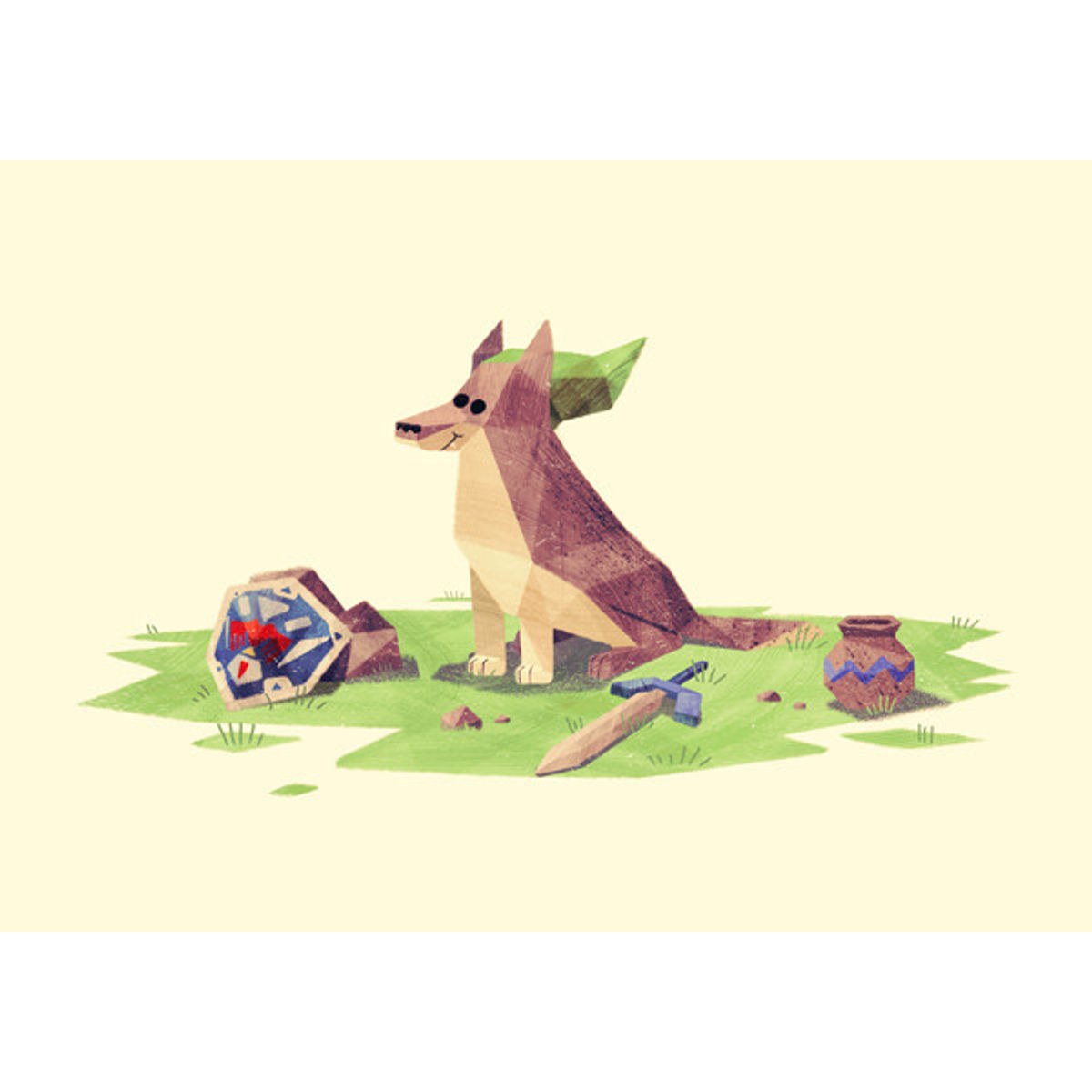 Wolf dressed as Link