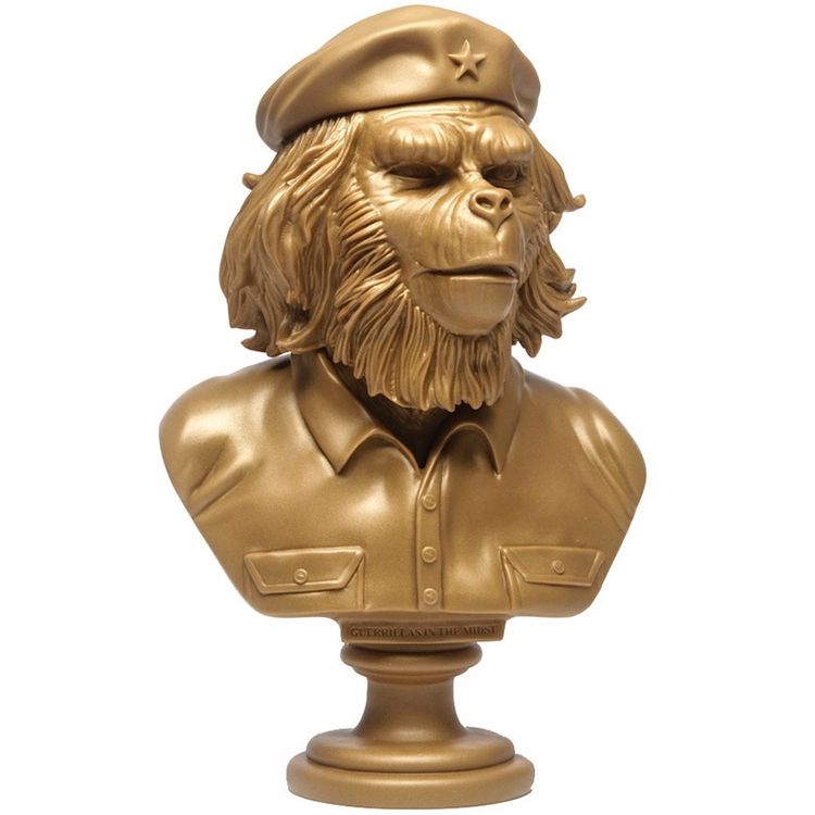 Rebel Ape Bust - Gold by SSUR