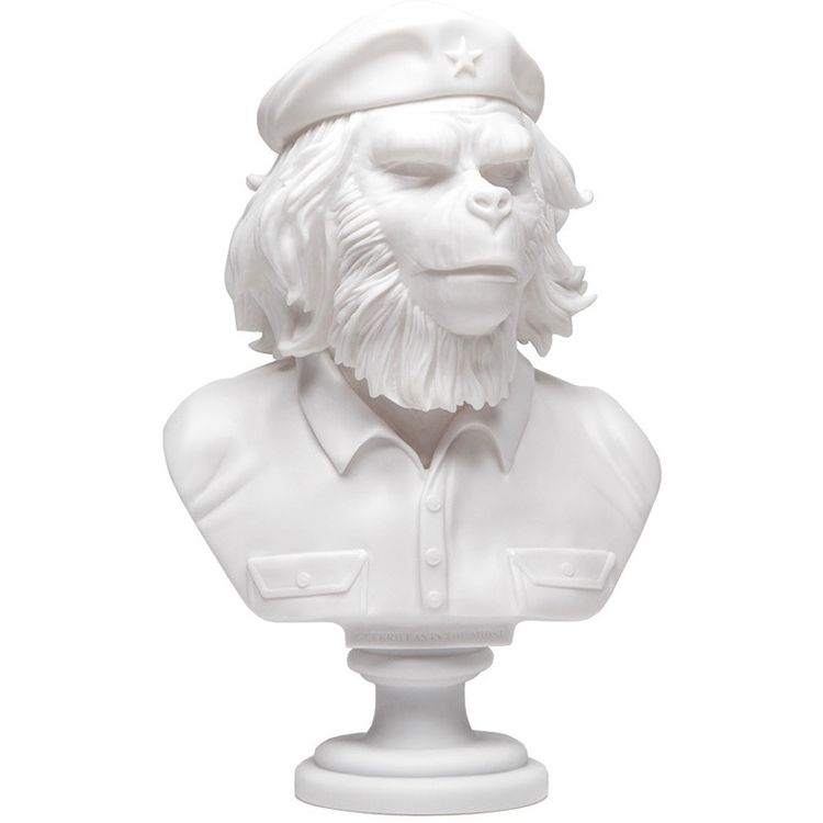 Rebel Ape Bust - White by SSUR