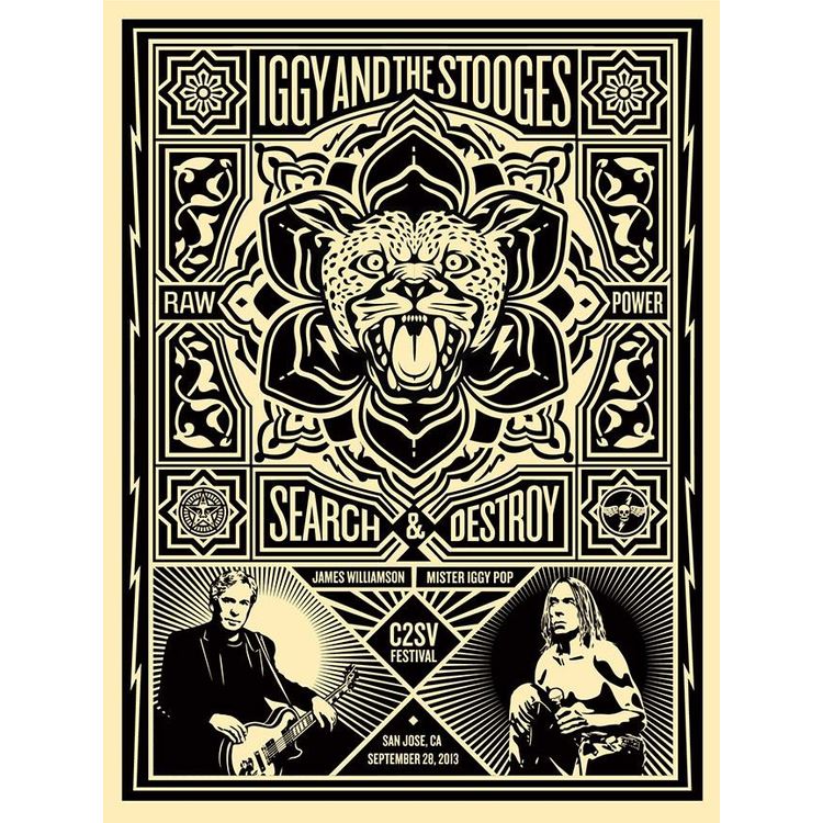 Iggy And The Stooges - San Jose, CA 2013 by Obey Giant (Shepard Fairey)