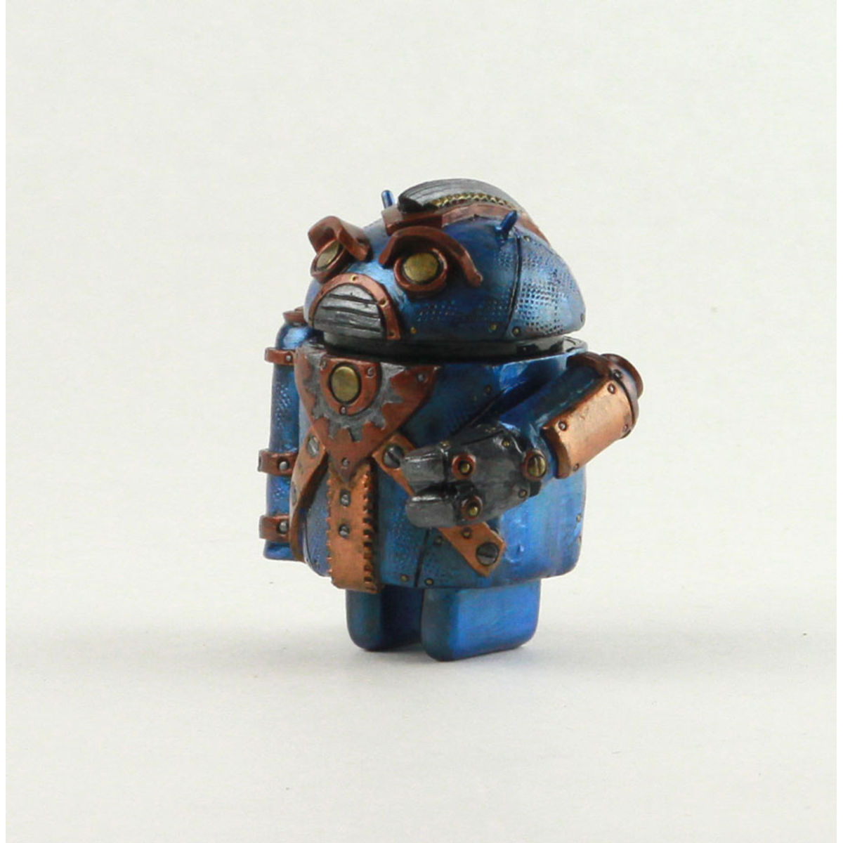 Steampunk Google Droid Blue