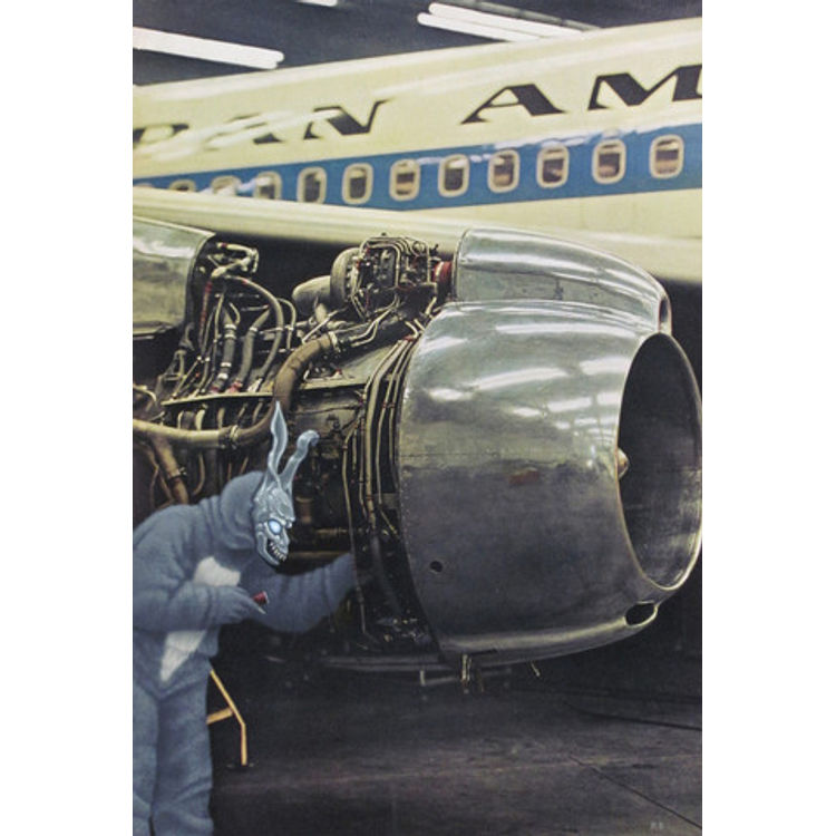 Engine Maintenance, Hanger 14 - Print by Robert Brandenburg