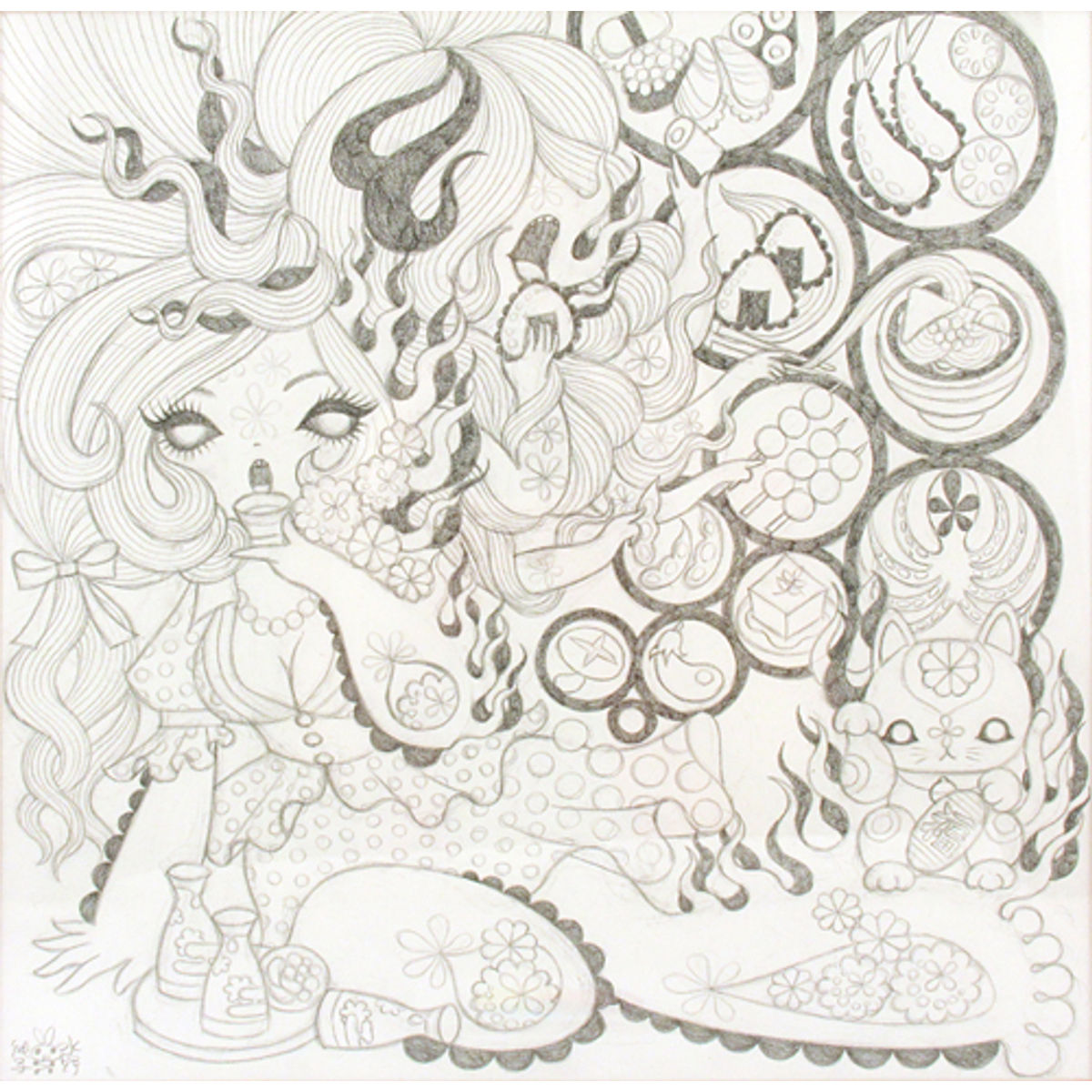 FUTAKUCHI ONNA (TWO-MOUTHED WOMAN) 1 : DRAWING