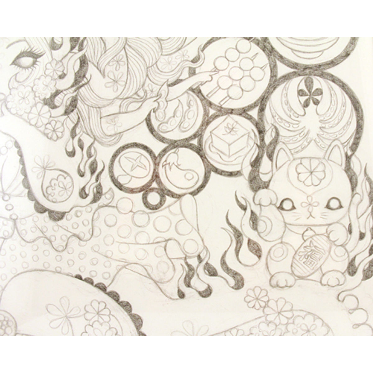 FUTAKUCHI ONNA (TWO-MOUTHED WOMAN) 1 : DRAWING