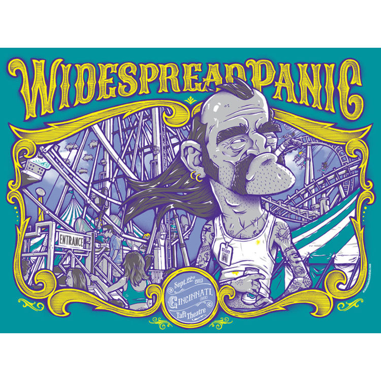 Widespread Panic - Cincinnati OH, 2013 [Variant] by Darin Shock