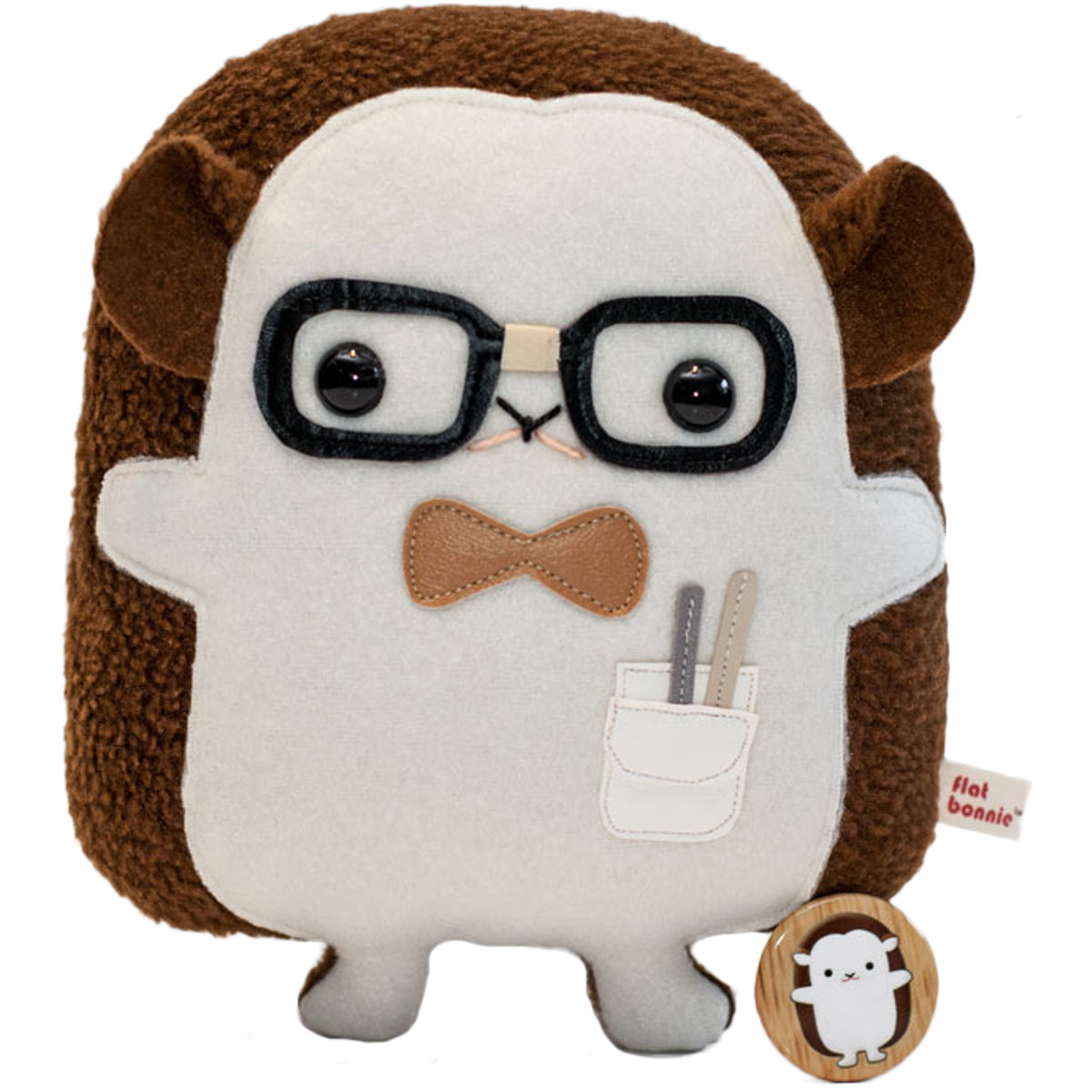 QT the Flat Hedgehog - Nerd Edition