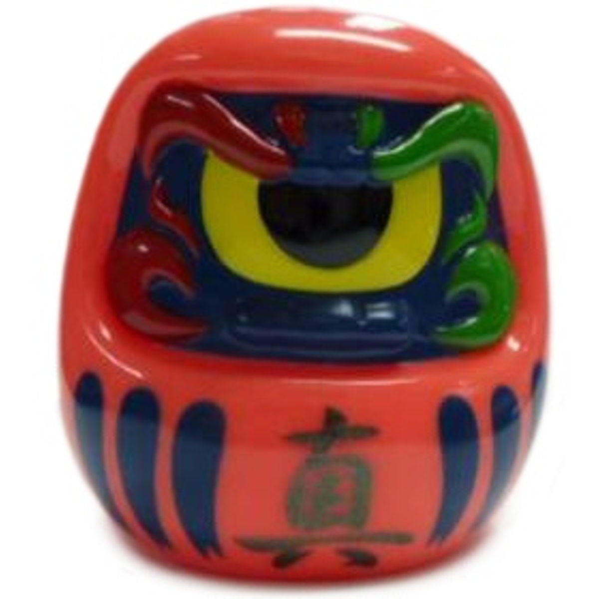 Fortune Daruma - Orange w/dark blue face