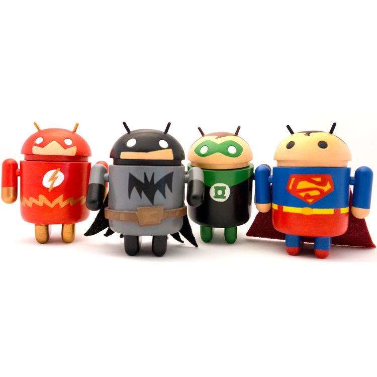 Justice League Android Edition custom set by Firehead Design (Cesar Diaz)