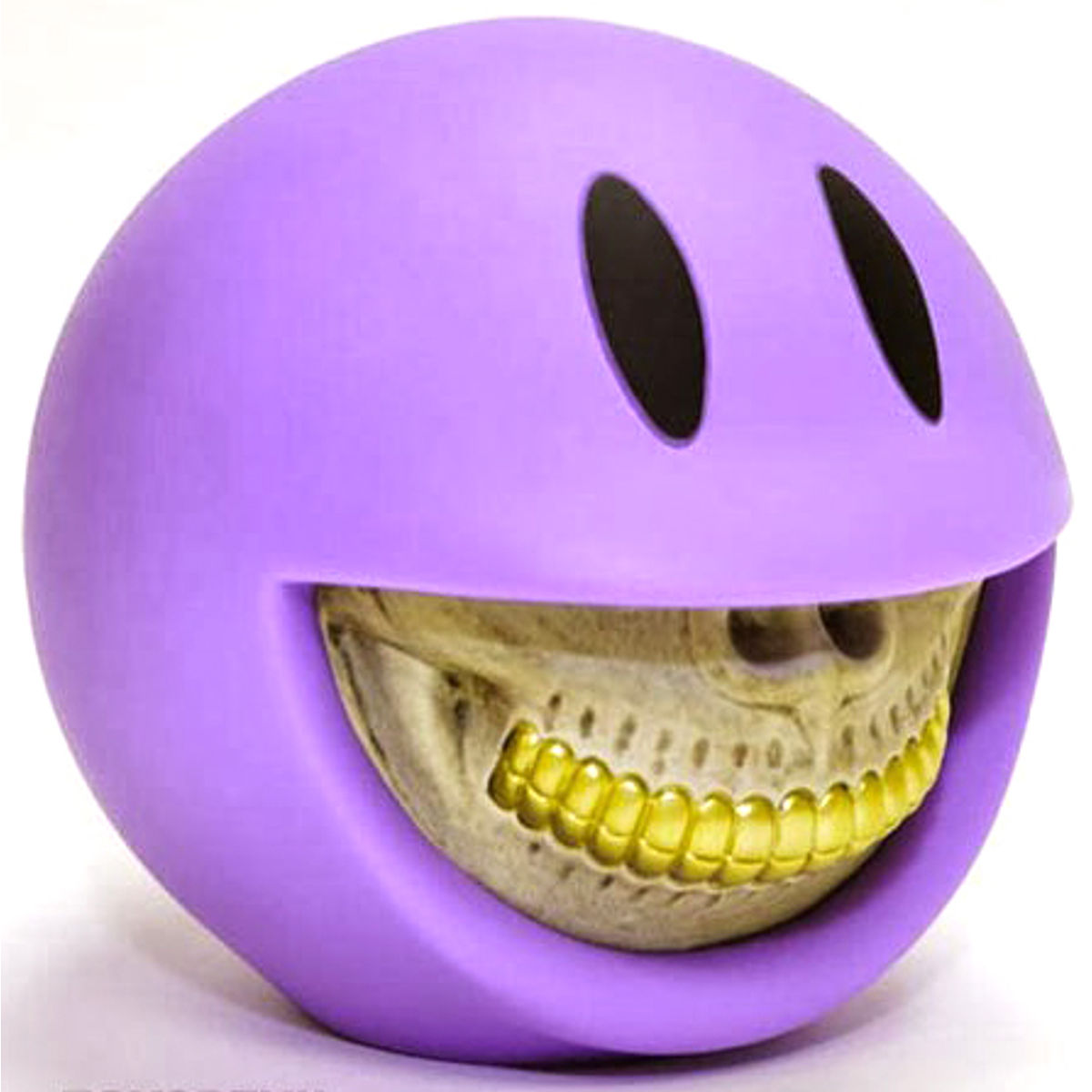 Smiley Grin Piggy Bank - Purple
