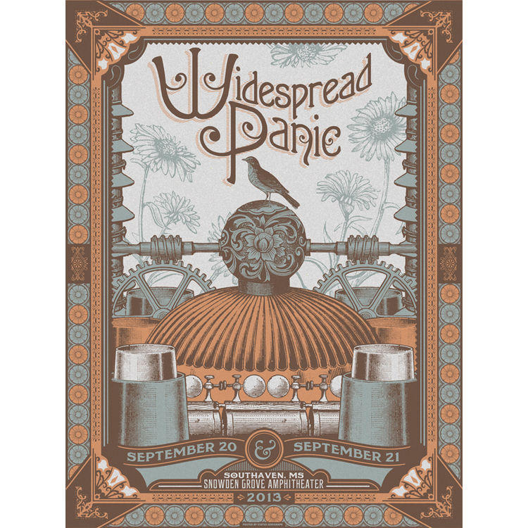 Widespread Panic – Southaven, MS 2013 (Variant) by Status Serigraph (Justin Helton)